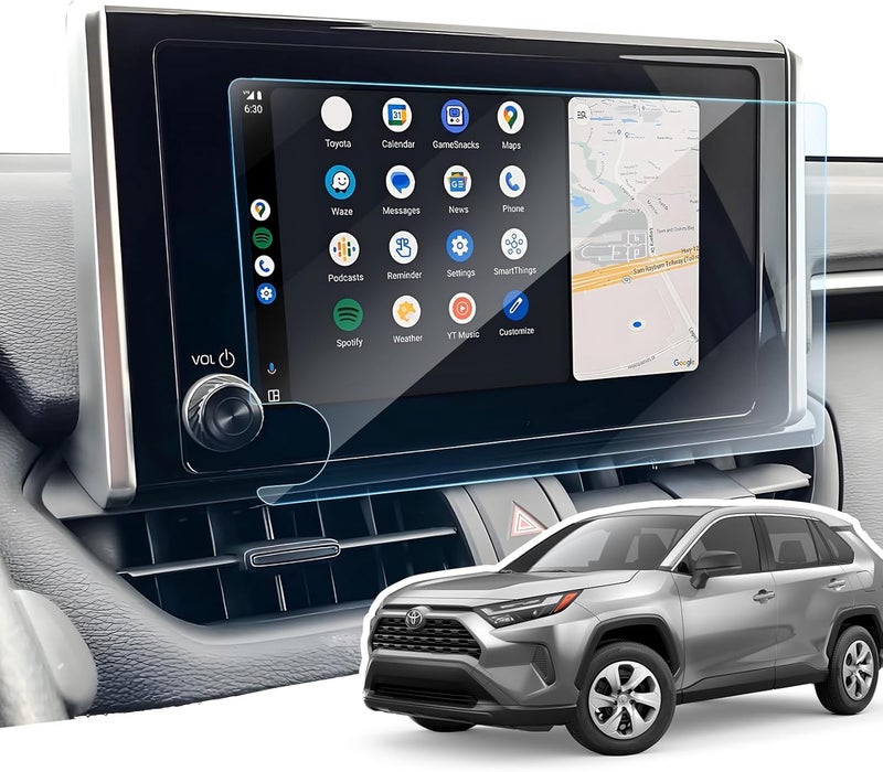 LANGBEAN Anti-Glare Matte 8-Inch Screen Protector for 2023-2025 Toyota RAV4 (LE/XLE/SE/XLE Premium/Woodland Edition) Infotainment Touchscreen, 9H Tempered Glass/Anti-Fingerprint 2025 RAV4 Hybrid Accessories - Image 1